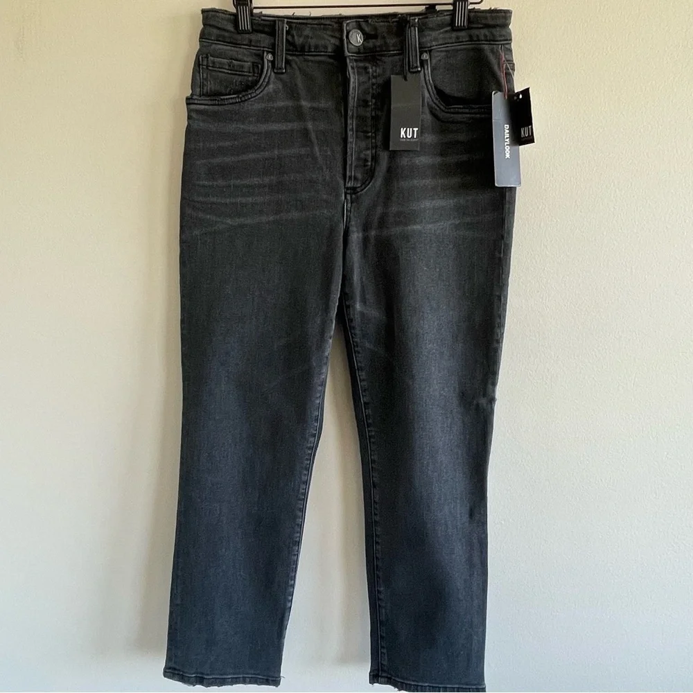Kut From The Kloth Rosa High-Rise Crop Straight Leg Size 6